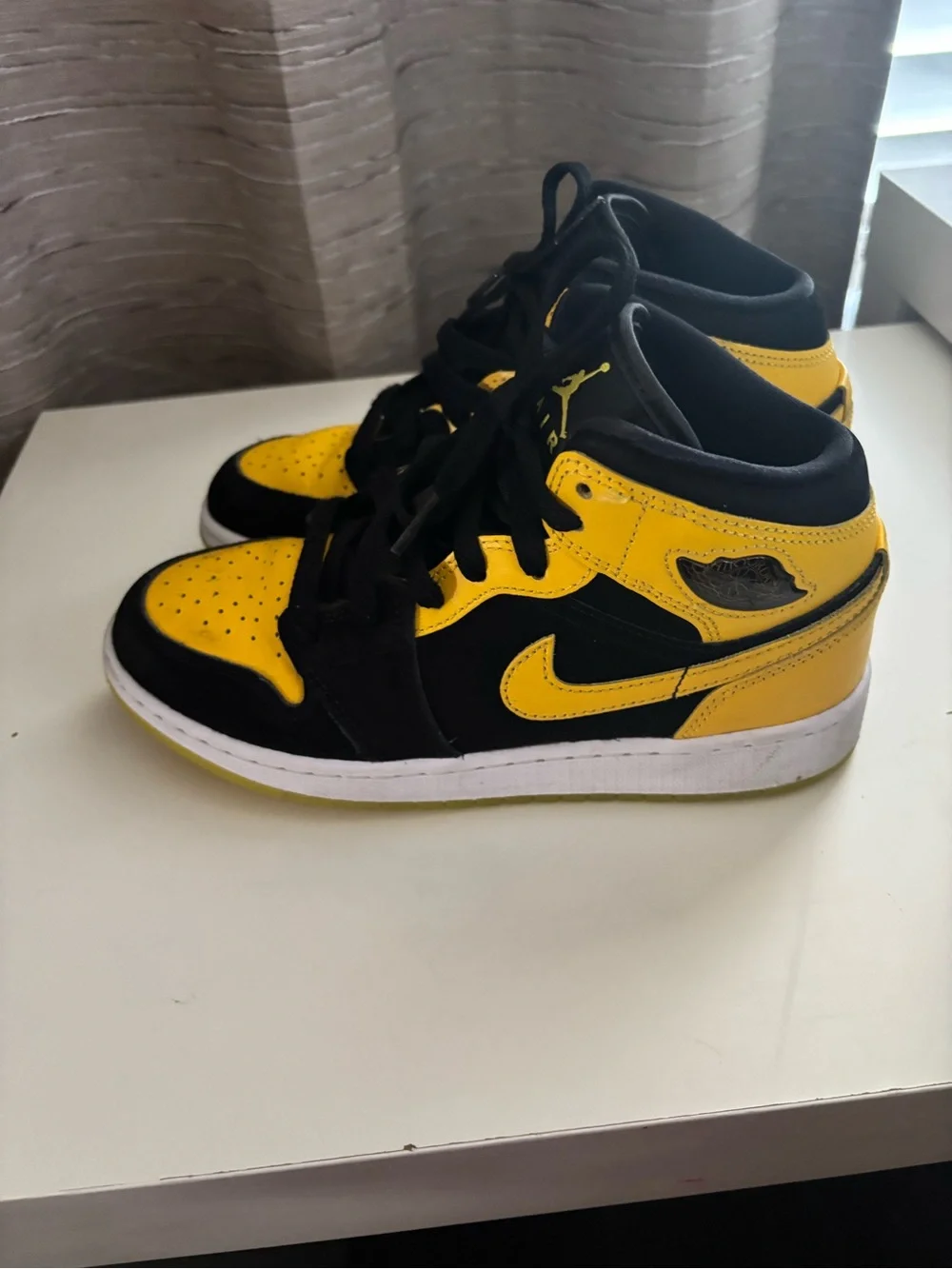 Jordan Mid-Top Sneakers in Black and Yellow